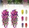 Fake Morning Glory Hanging Flower Decoration (2 - Purple) 1"D x 11.8"W x 30.7"H